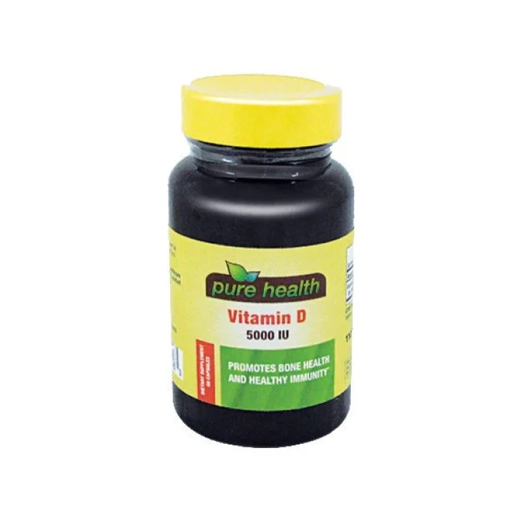 بيور هيلث فيتامين دال 5000 وحدة 60 كبسولة 